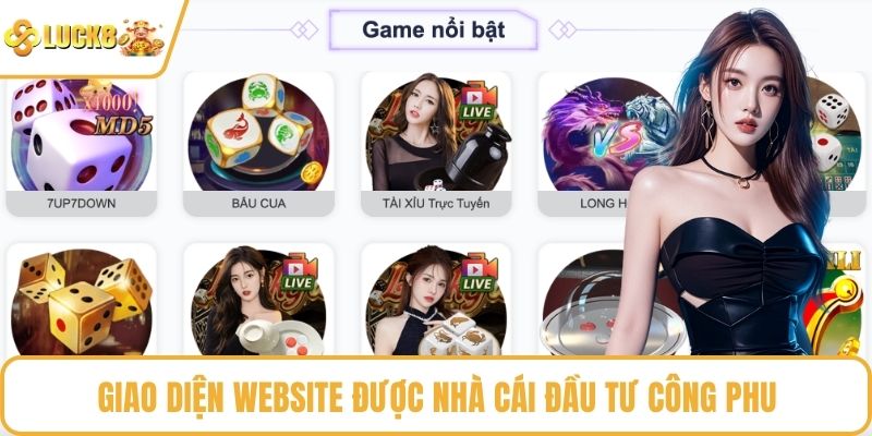Giao diện website được nhà cái đầu tư công phu