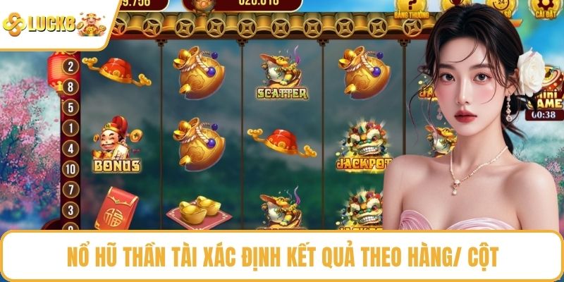 Nổ Hũ Thần Tài xác định kết quả theo hàng/ cột